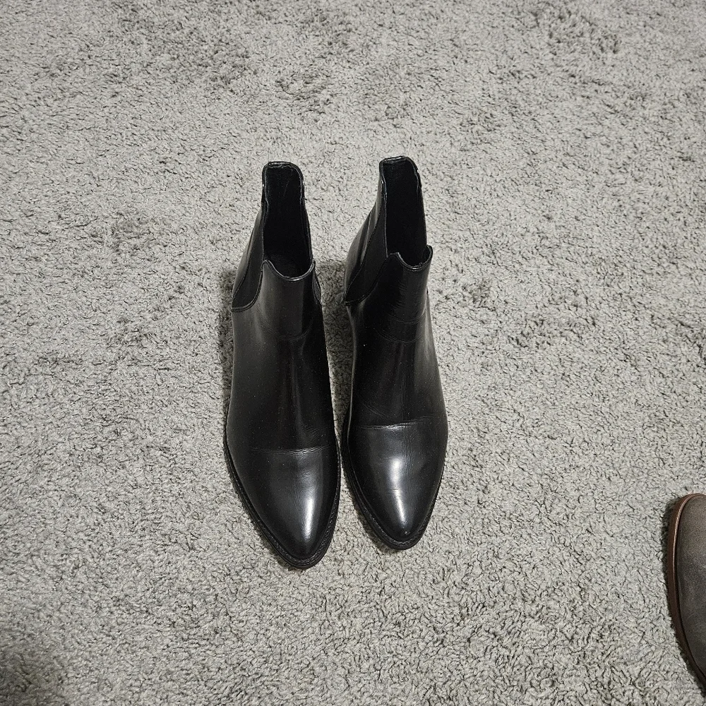 Steve Madden Anyml Black Ankle Boots Size 8 Pointy Toes